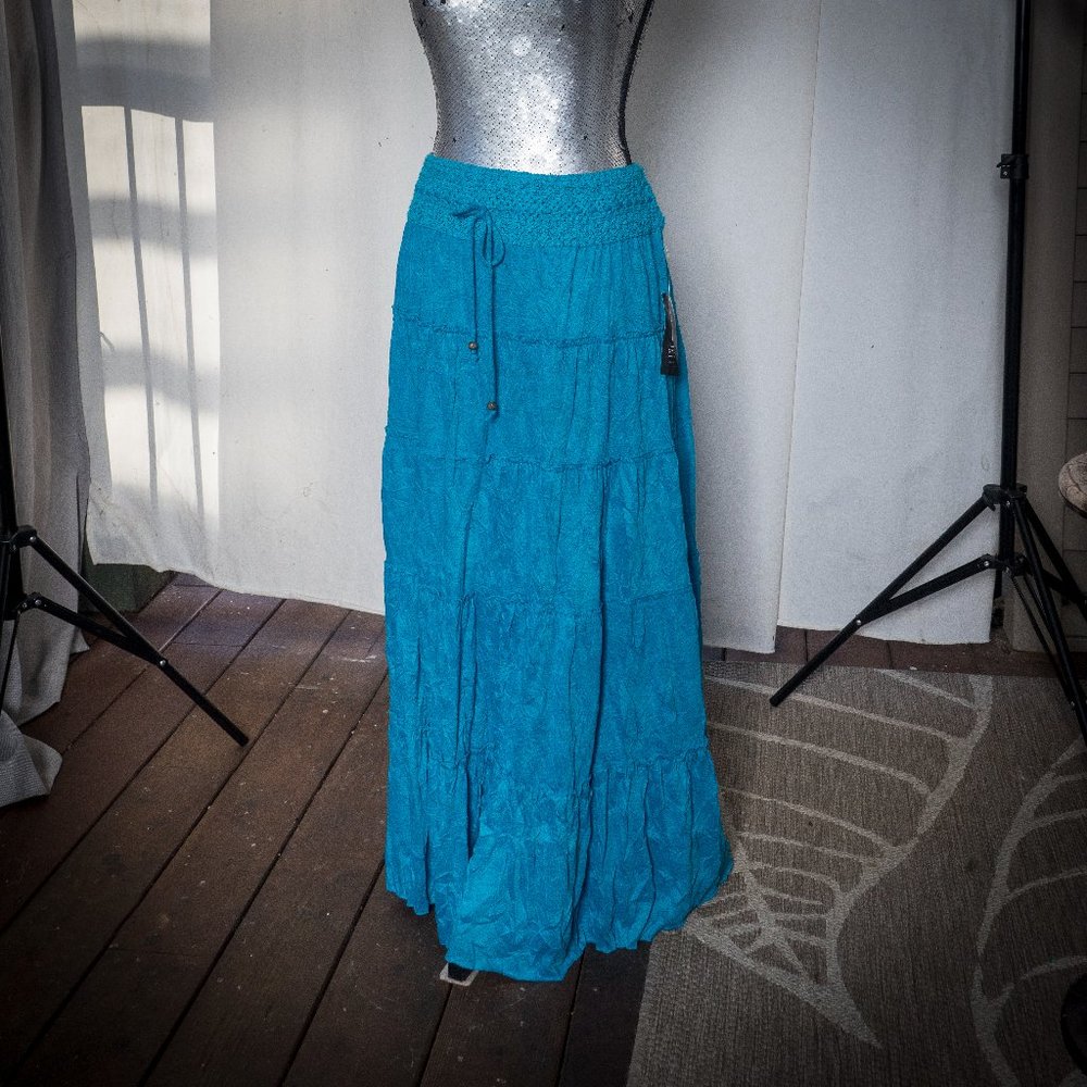 NWT INC turquoise skirt - Large